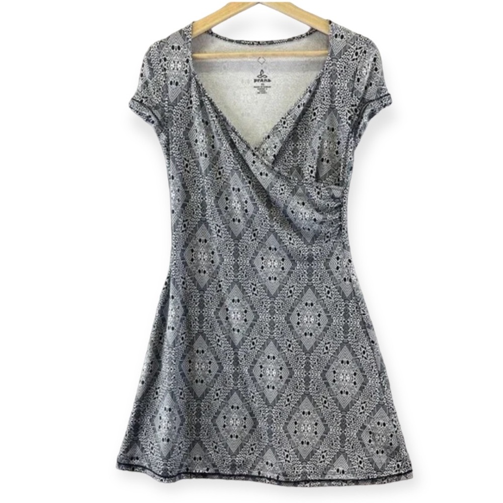 Prana Short Sleeve Faux Wrap Yoga Dress | Women's Size Small